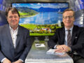 Christoph Minhoff und Prof. Dr. Michael Hüther bei der Aufzeichnung vom Küchenkabinett on Tour im Airstreamer