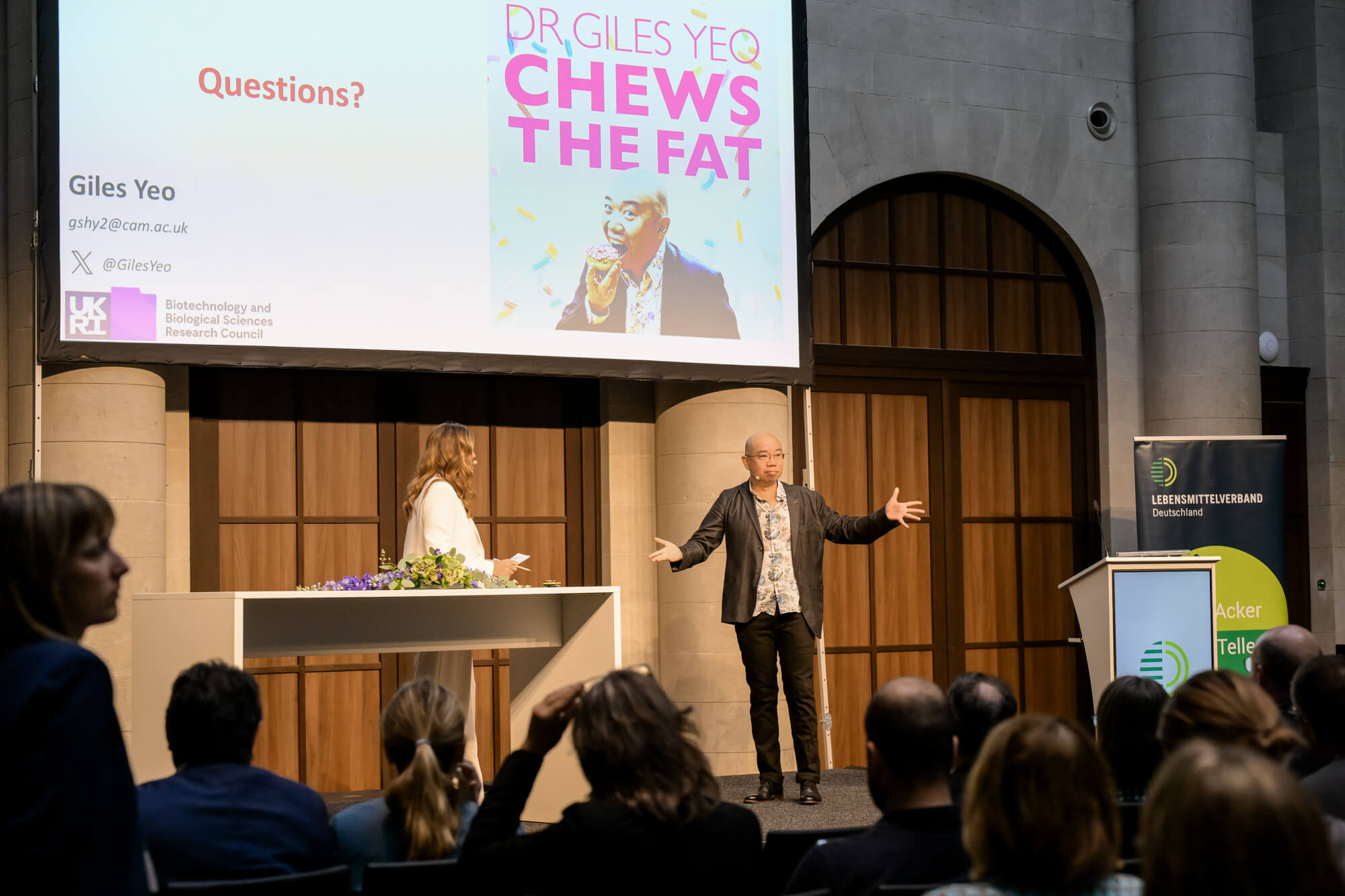 Prof. Dr. Giles Yeo auf dem Ernährungskongress des Lebensmittelverbandes